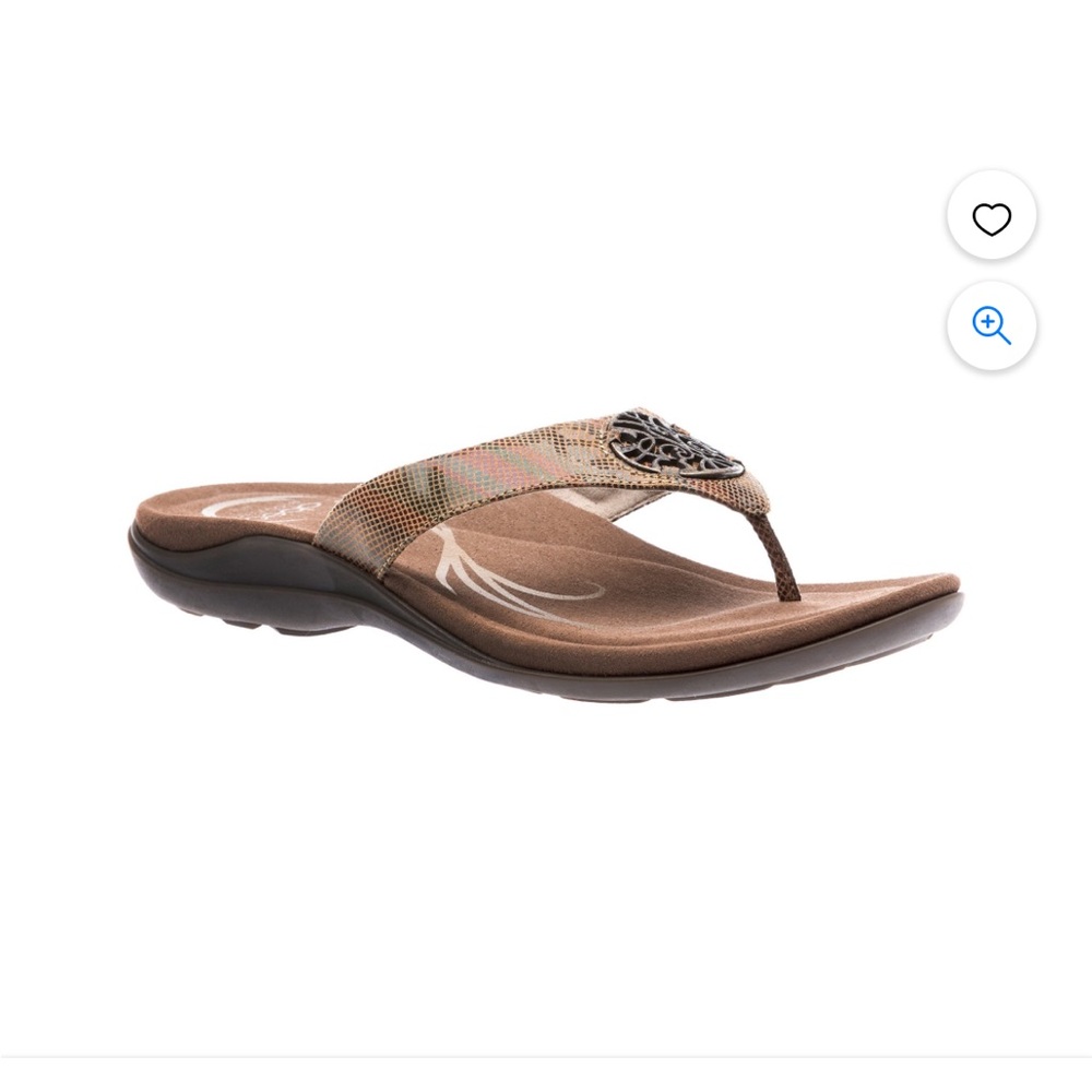 ABEO Biosystem Women’s Beauty Metatarsal Brown Flip Flop Sandals